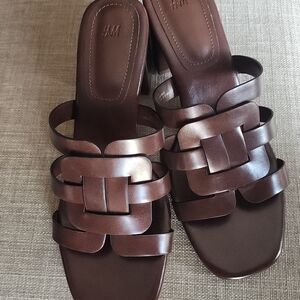 H&M Women's Rich Brown Strappy Sandals